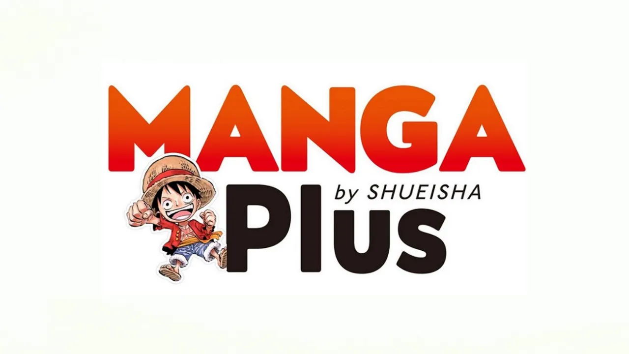 Logo de Manga Plus by Shueisha avec Luffy en version chibi