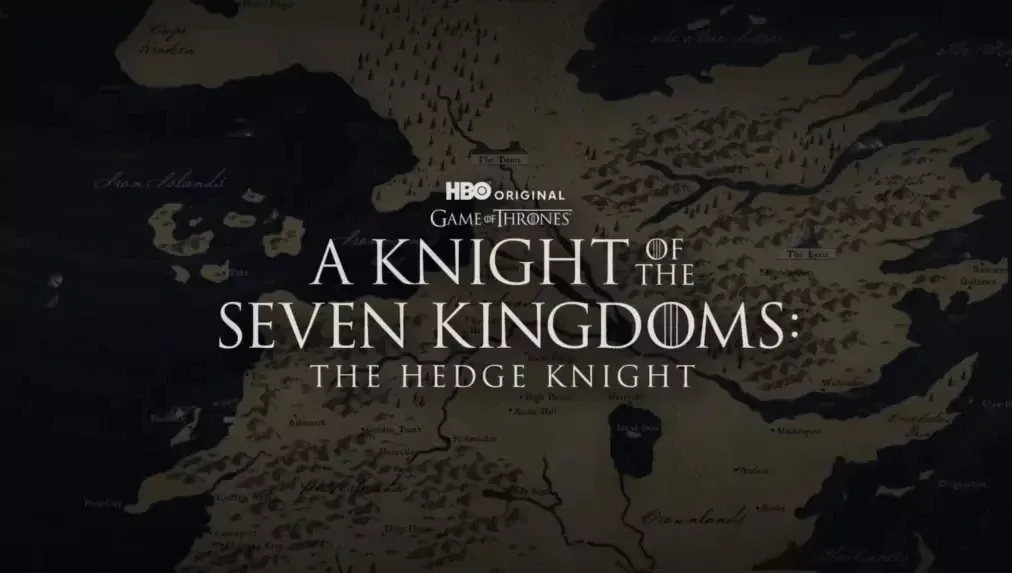 Titre A Knight of the Seven Kingdoms: The Hedge Knight sur une carte de Westeros