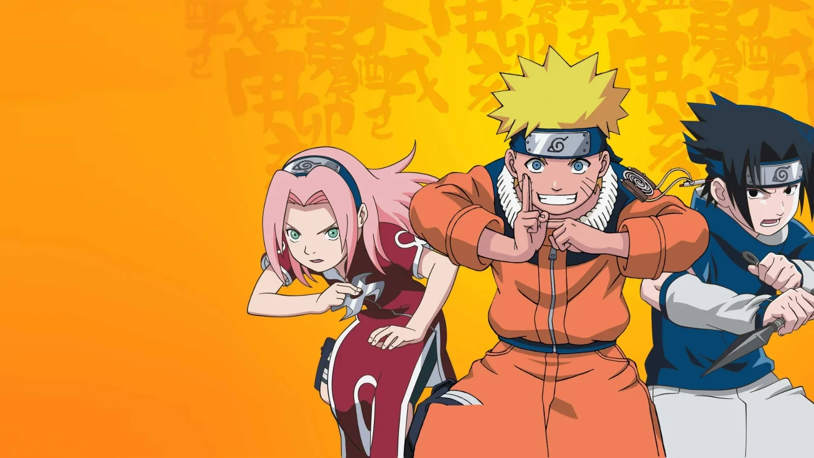 Naruto, Sasuke et Sakura, l'équipe 7 de l'anime Naruto