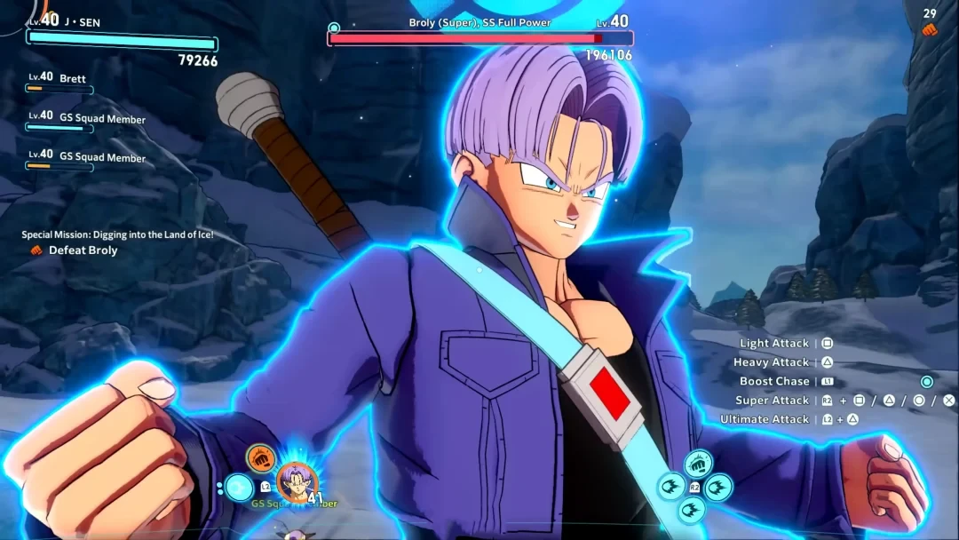 Trunks en combat dans Dragon Ball Xenoverse 3