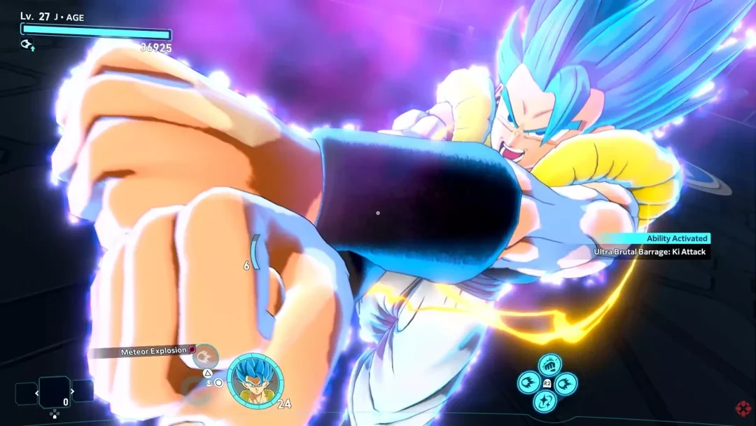 Gogeta en Super Saiyan Blue dans Dragon Ball Xenoverse 3