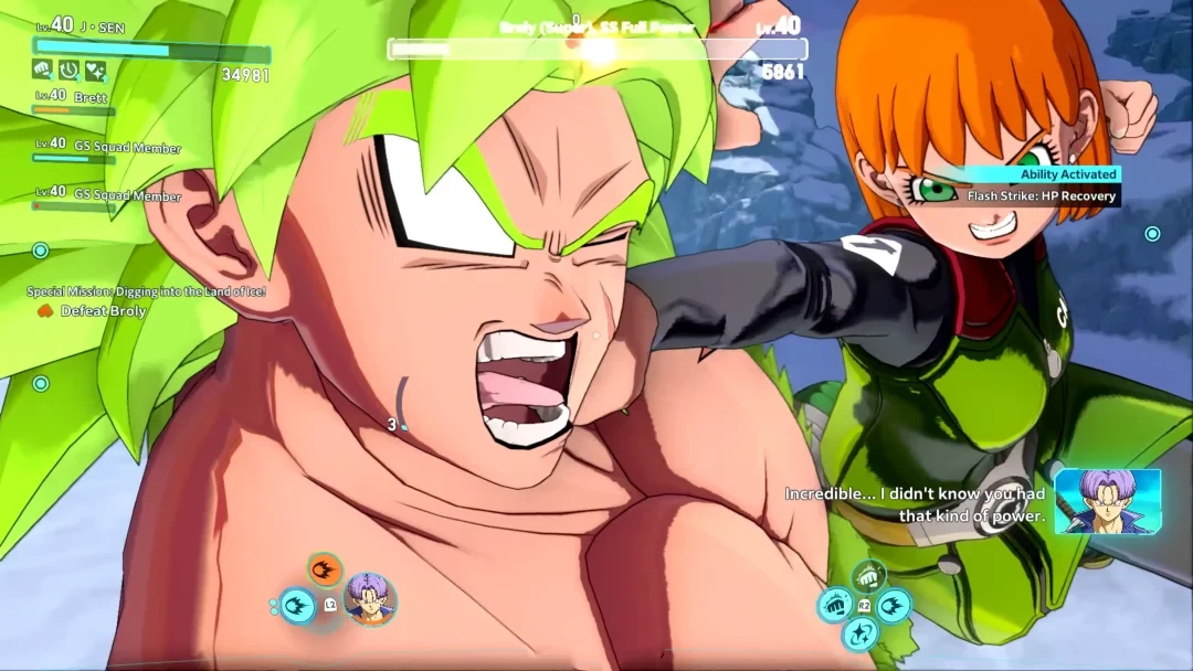 Effet de Break pendant un combat de Dragon Ball Xenoverse 3
