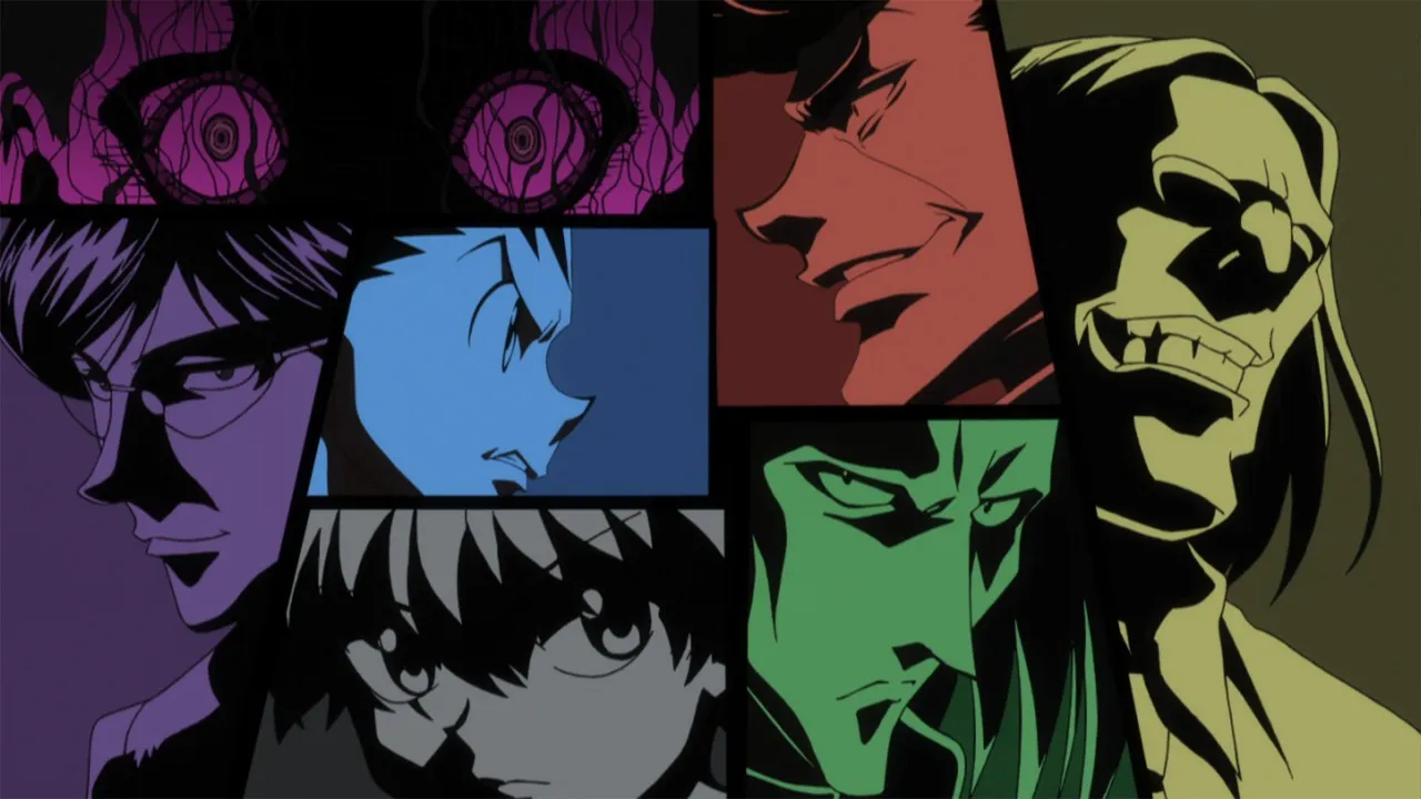 Capture de Hunter x Hunter&nbsp;: mosaïque colorée des visages des membres de l’équipe d’extermination