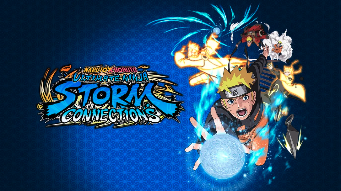 Visuel officiel de Naruto X Boruto Ultimate Ninja Storm Connections&nbsp;: logo et Naruto lançant un Rasengan