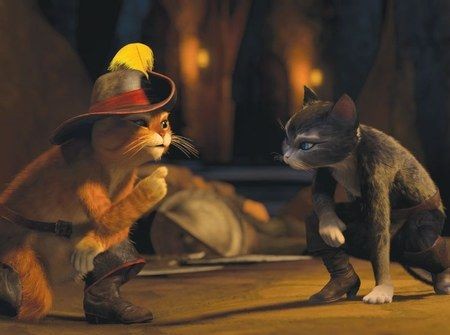 Le Chat Potté face à Kitty Pattes de Velours dans une taverne