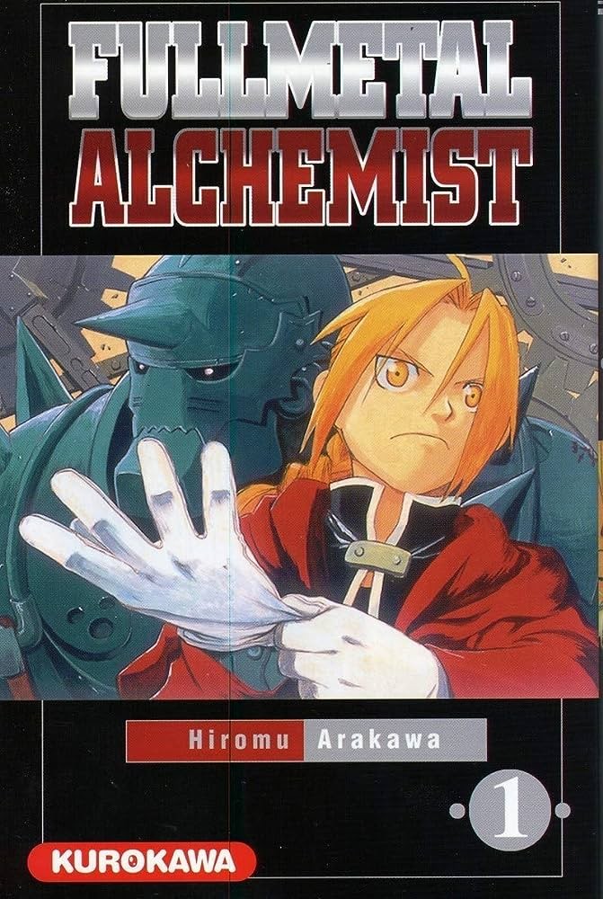Couverture du tome 1 de Fullmetal Alchemist chez Kurokawa&nbsp;: Edward et Alphonse Elric