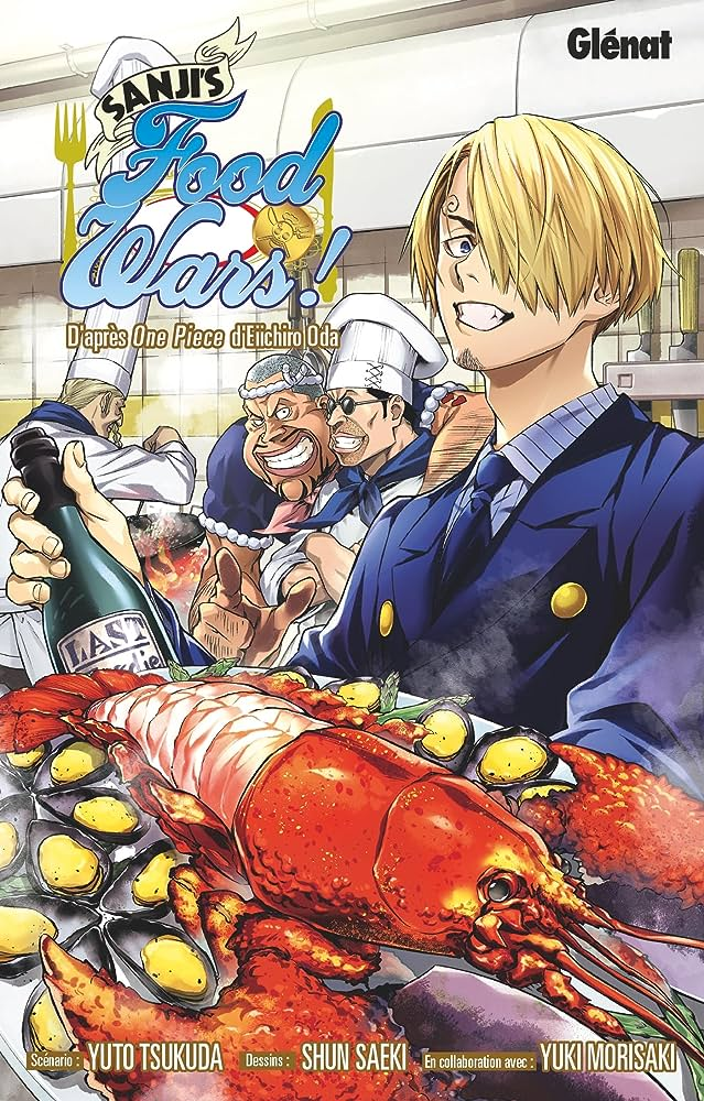 Couverture française de Sanji’s Food Wars chez Glénat&nbsp;: Sanji présente un homard en cuisine