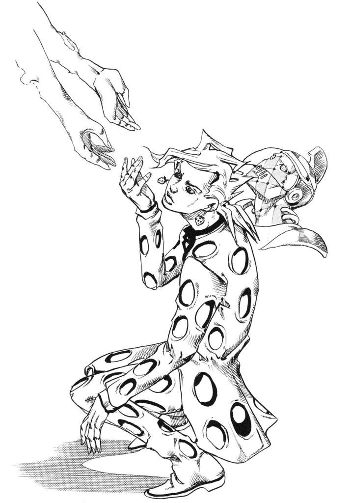 Illustration du roman : Fugo agenouillé tend la main vers deux mains qui l’appellent, Purple Haze derrière lui