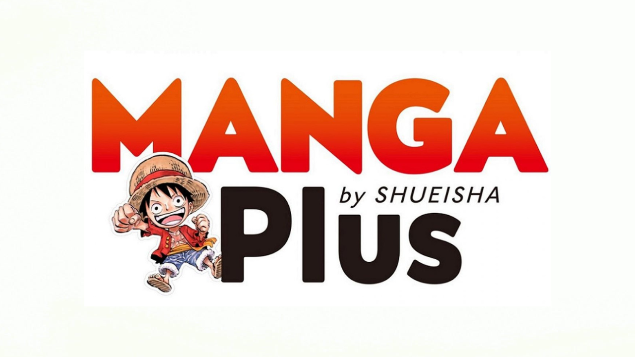 Logo de la plateforme Manga Plus by Shueisha, avec Luffy