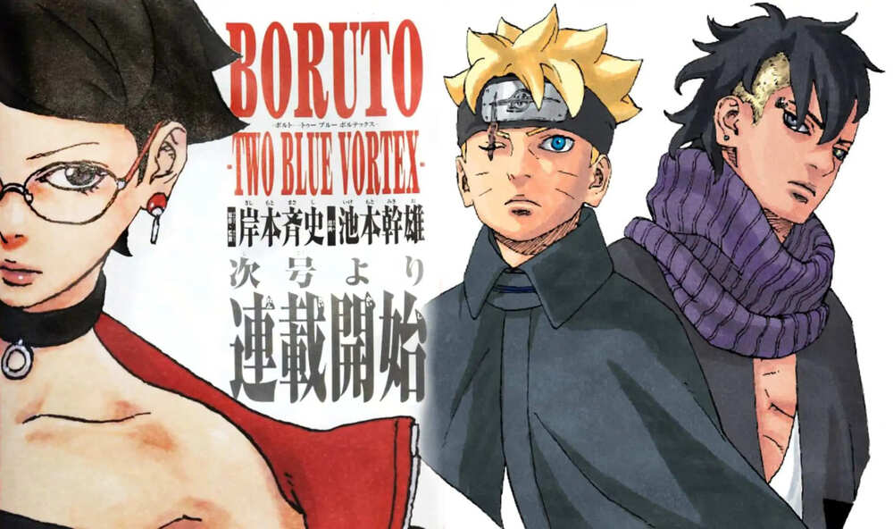 Annonce de Boruto: Two Blue Vortex avec Sarada, Boruto et Kawaki adolescents