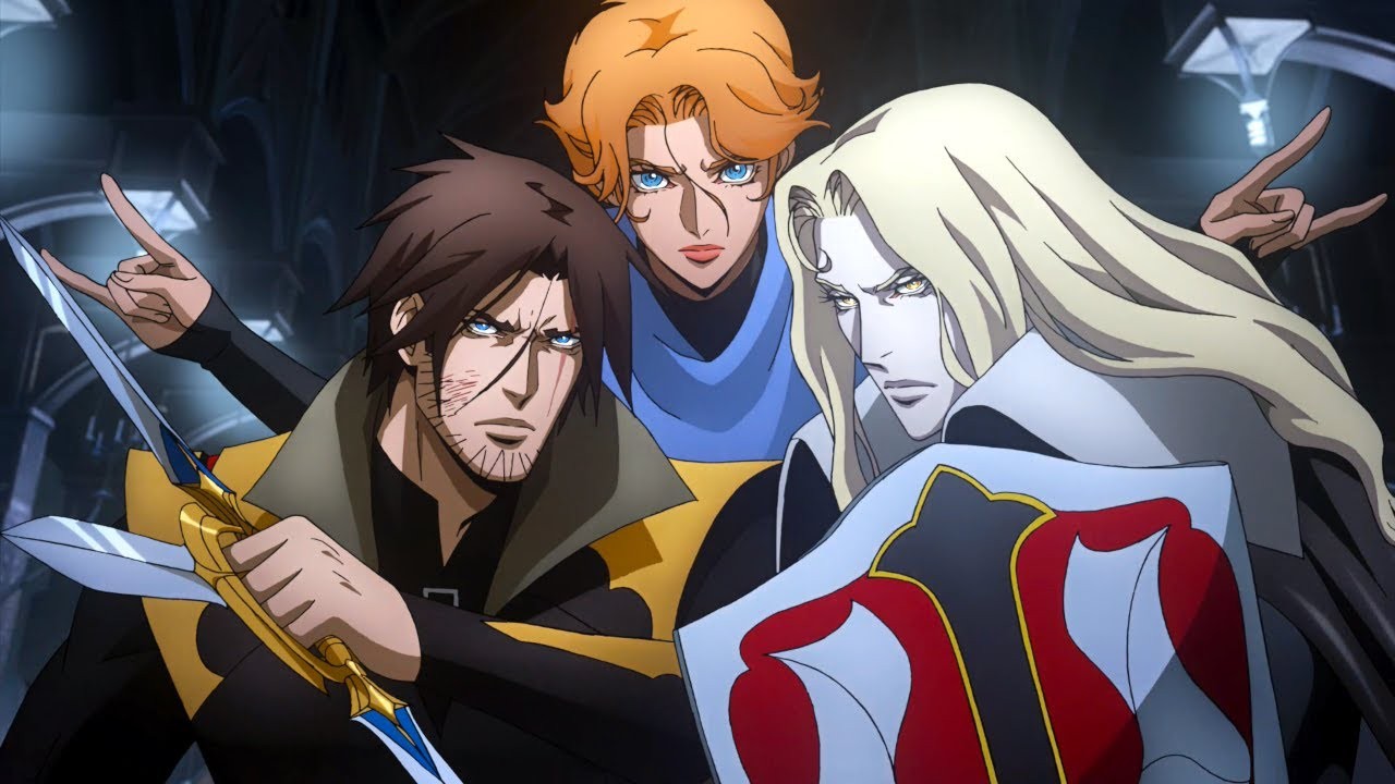 Trevor, Sypha et Alucard réunis dans la série animée Castlevania de Netflix