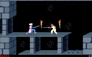 Prince of Persia (1989)&nbsp;: le prince croise le fer avec un garde dans le donjon