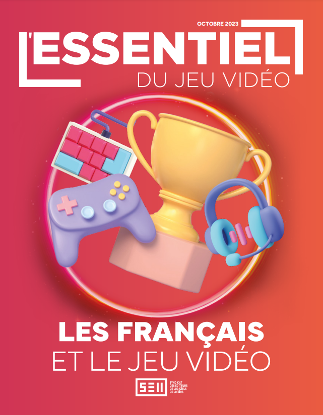 Couverture de l’étude L’Essentiel du jeu vidéo du SELL, octobre 2023&nbsp;: Les Français et le jeu vidéo