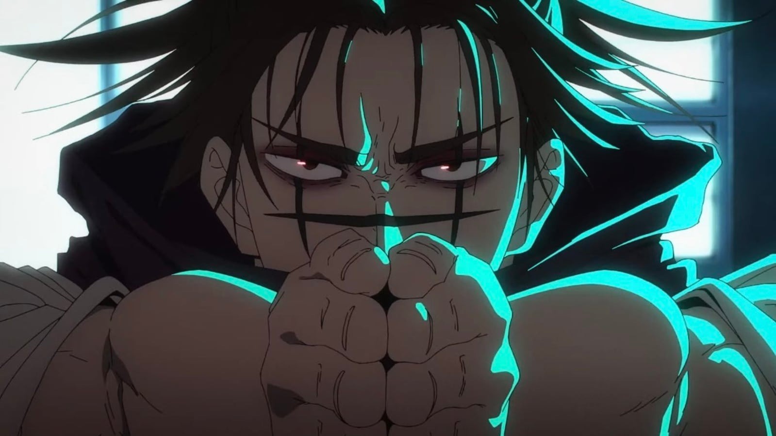Choso, les poings joints, prépare une attaque dans la saison 2 de Jujutsu Kaisen