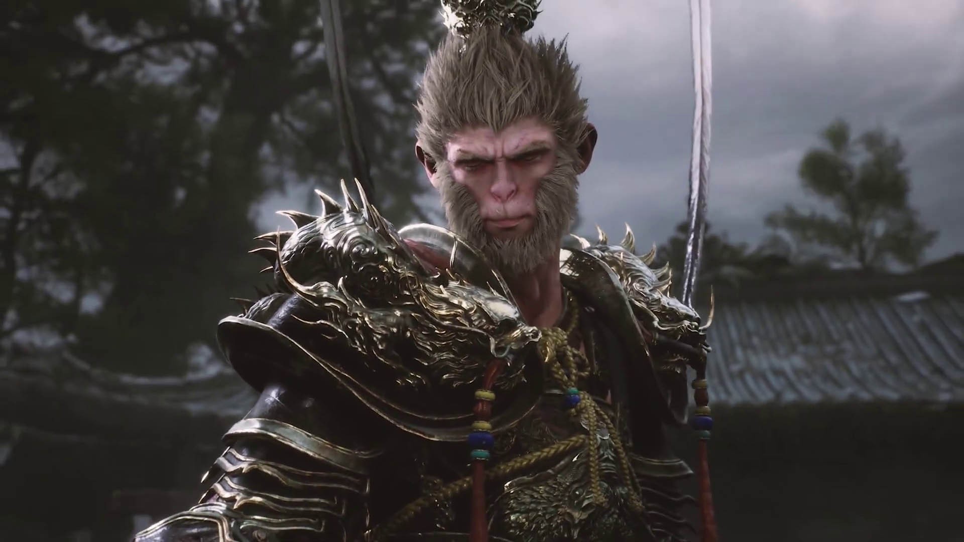 Le Roi Singe en armure ornée de dragons dans Black Myth&nbsp;: Wukong