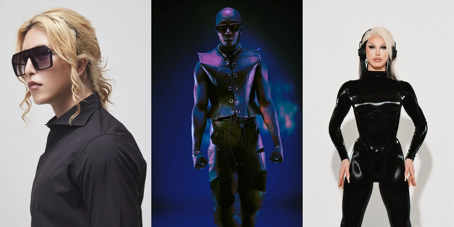 Portraits de Roland, Che Lingo et Aquaria, invités de la cérémonie