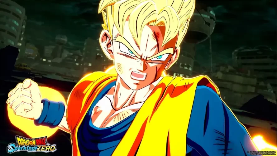 Gohan du futur en Super Saiyan, poing serré, dans Dragon Ball: Sparking! ZERO