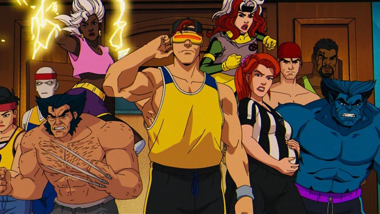 Cyclope, Wolverine, Tornade et le reste des X-Men en tenue décontractée, prêts à agir