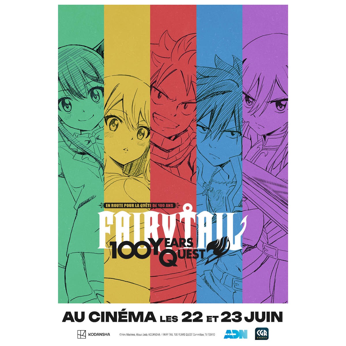 Affiche de l’avant-première de Fairy Tail: 100 Years Quest au cinéma les 22 et 23 juin