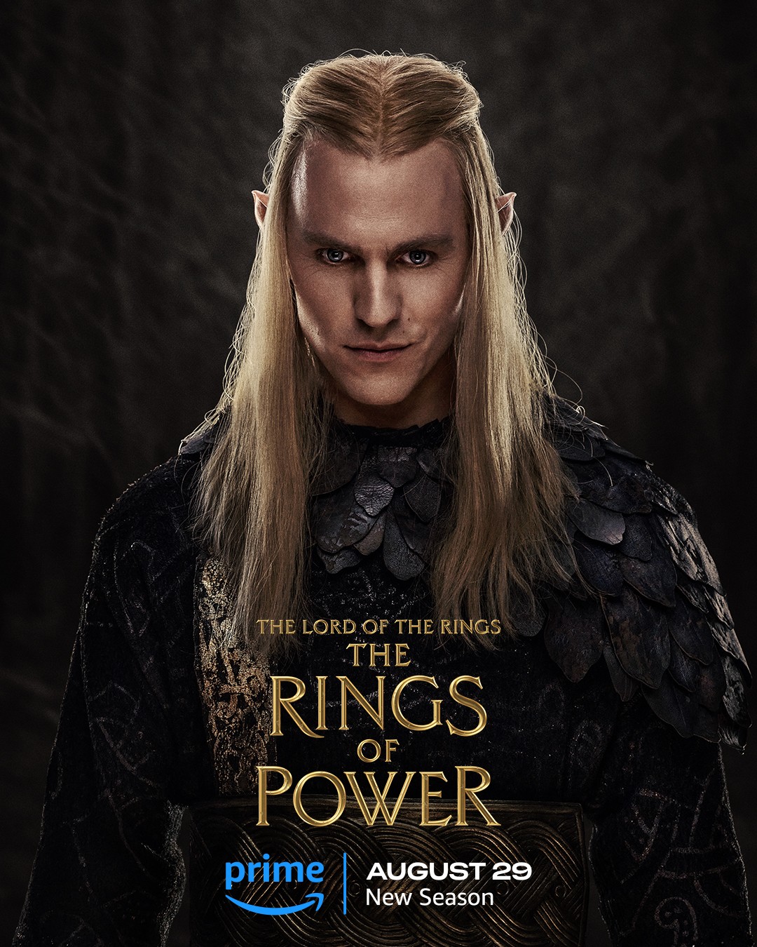 Affiche de la saison 2 des Anneaux de Pouvoir : Annatar, avec la date du 29 août sur Prime Video