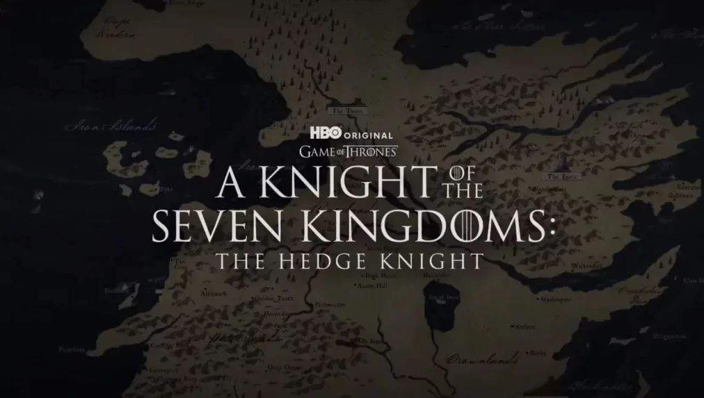Titre A Knight of the Seven Kingdoms: The Hedge Knight sur une carte de Westeros