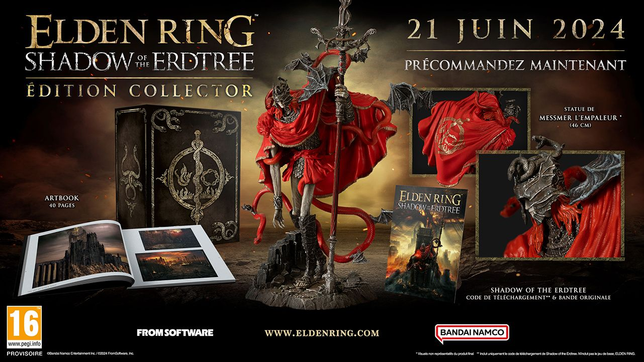 Édition collector de Shadow of the Erdtree&nbsp;: statue de Messmer l’Empaleur, artbook et code