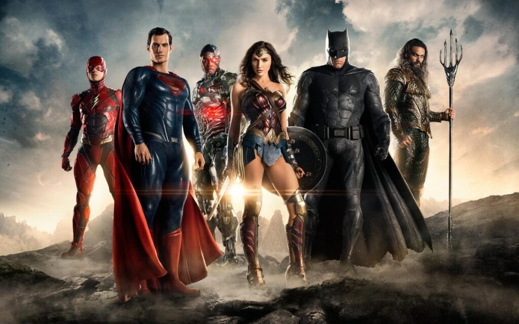 Affiche de Justice League&nbsp;: Flash, Superman, Cyborg, Wonder Woman, Batman et Aquaman