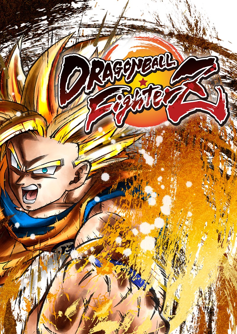 Jaquette de Dragon Ball FighterZ&nbsp;: Goku en Super Saiyan sous le logo du jeu