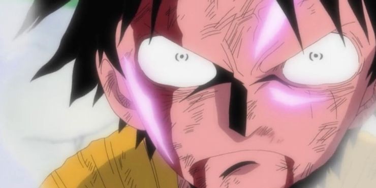 Capture de l’anime One Piece&nbsp;: gros plan sur le visage furieux de Luffy
