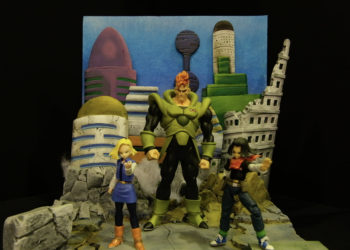 Mise en scène de figurines mangas