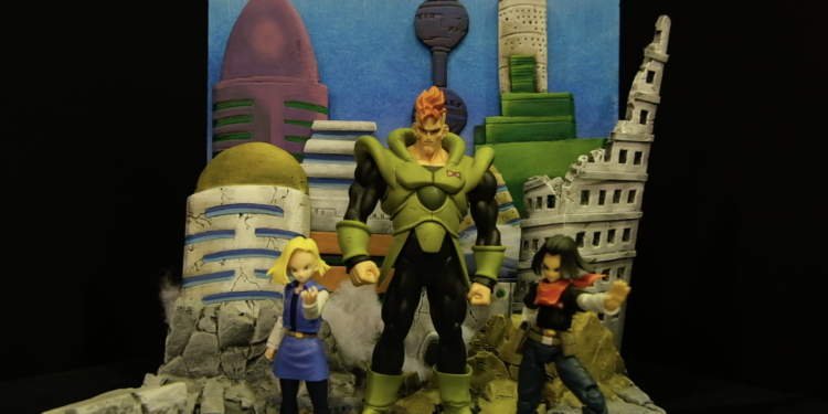 Mise en scène de figurines mangas